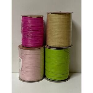 Colorful Ribbon Assortment - 4 Spools, 400 Yards Total. KK491